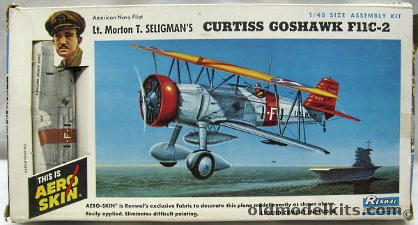 Renwal 1/48 Curtiss Goshawk F11C-2 Aeroskin - USS Saratoga (F11C2), 282-149 plastic model kit